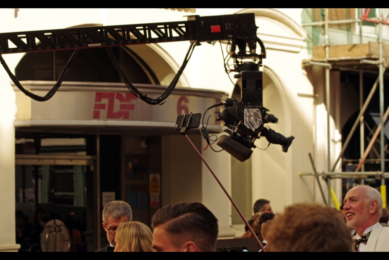 Selfie-sticks ON the red carpet?? I'm guessing this time next year people will all be flying drones.