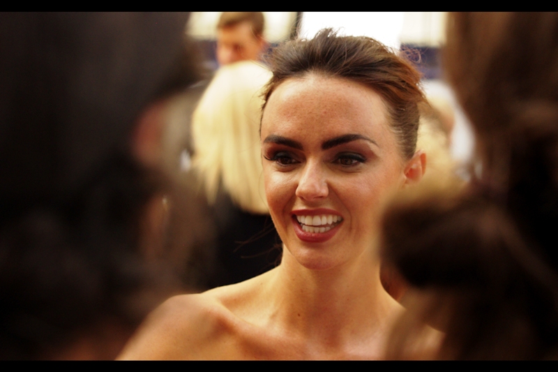 No idea who this is, but the collar-bone is attractive. (Should I be allowed at this event? Should I give up my spot to somebody more worthy? Can collar bones be considered attractive? These are good questions you're/I'm asking...) (edited to add : Jennifer Metcalfe)