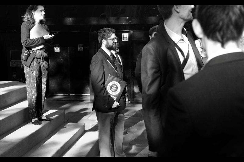 This gentleman represented the Guinness Book Of World Records, here to see whether the proclaimed King of Selfies, Dwayne The Rock Johnson could break for the world record for the most taken in 3 minutes. (Different person, had to be infocus, had to include head and shoulders)