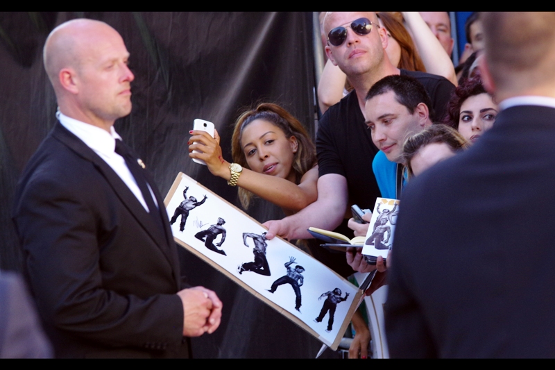 "Please sign my anatomically correct Yoga Poses poster" Meanwhile, I'm comfortable admitting that of those guys, I mostly look like the one on the left. No... not in the picture... FAR left.