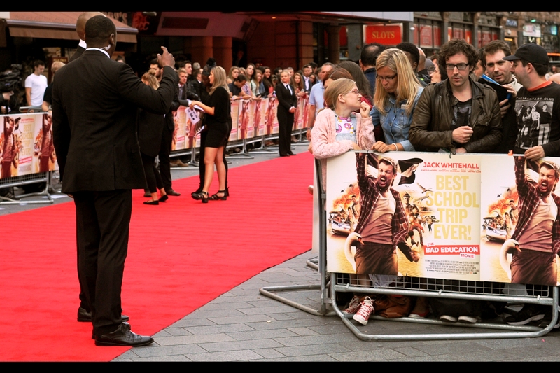 Time for London's low-life autograph dealers (not.... necessarily pictured, subject to defamation laws) to ponder the irony of attending the premiere of a movie titled 'Bad Education'.
