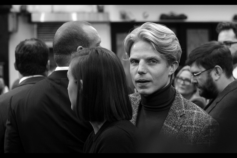 I don't know who he is or if he's in the film, but if the MCU needs a villain they could do worse than cast this guy. I don't think you'd even need an origin story... that hair with that coat is surely nefarious enough.