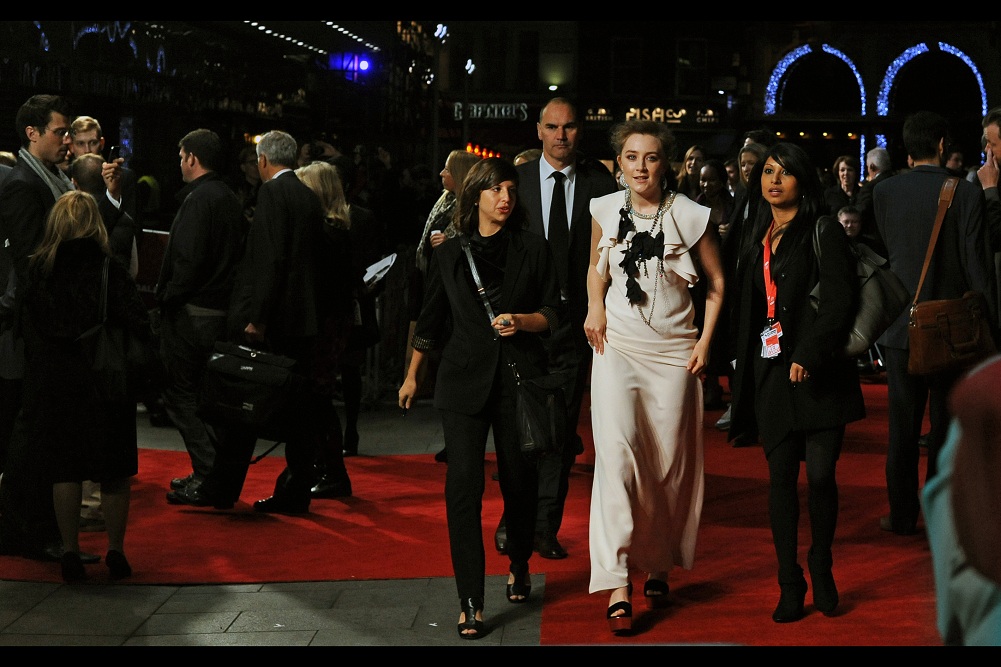 Saoirse Ronan heads over to sign for the disabled pen... and I've decided, all things considered, that I don't care. I'm going home.