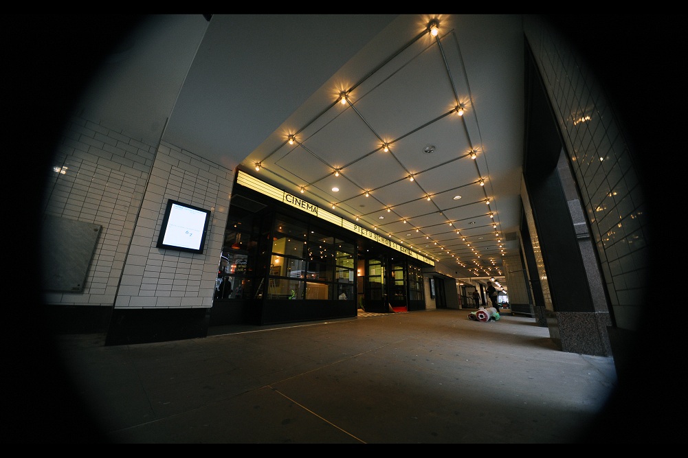 This is what the Picturehouse Central Cinema looked like at about the same time. The carpet, the backing boards and the neat comfort and nice cafe is inside, for paying customers and honoured guests. The rest of us will be stuck outside. Well... I say 'the rest of us' like there's anyone else here.