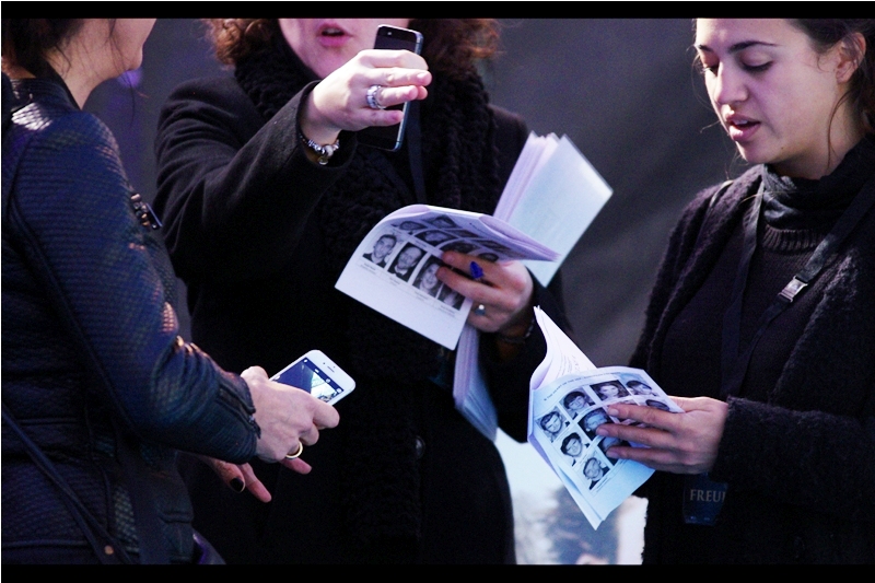 "Stop giggling, girls. And yes, I'm sure that single is available for download on iTune"