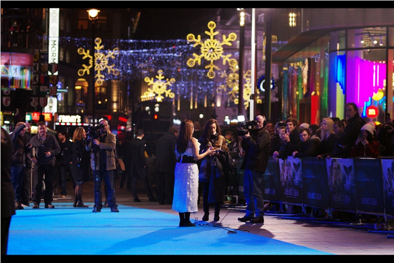"Leicester Square is providing quite the Christmas vibe for this premiere... and what's more Christmassy than Whate Terror On The High Seas?"