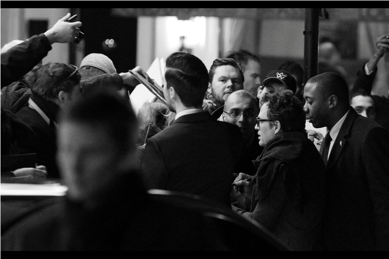 "I'd rather not sign that, if you don't mind. And if you DO mind, then... well.... how best to put this... NO". And at that point, Mark Ruffalo more or less elected to find a passing car to get into and leave.