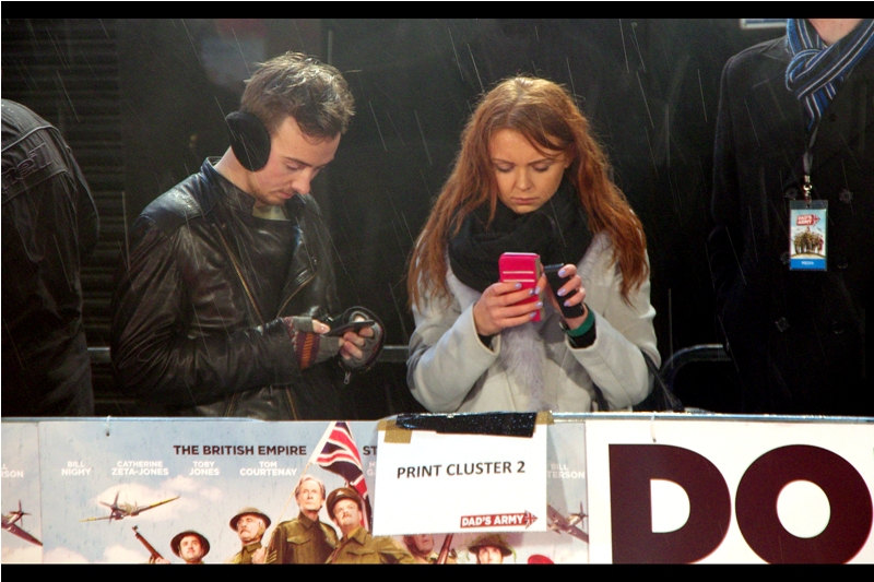 "Hold on. I've got a text coming in..."