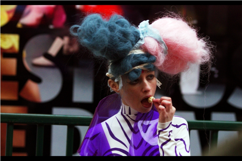 "Yes, the fairy floss is edible... but I'm saving it for the show"