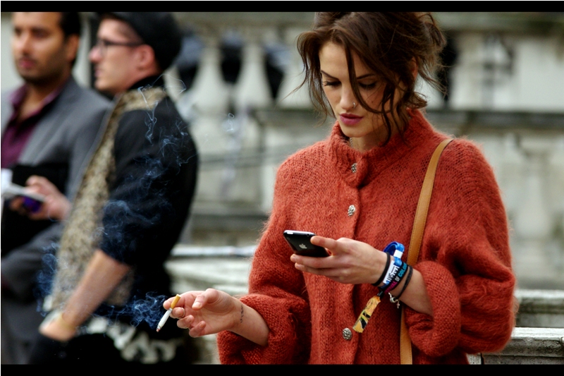 News from the Front Lines of fashion week : Smoking? Is still cool. (ps. don’t smoke. it’s not cool) (pps. except at fashion week. there it’s tres cool)