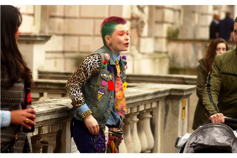 “Actually, If I’d known it was fashion week, I would have worn a suit and tie. Because I’m a nonconformist, duh ”