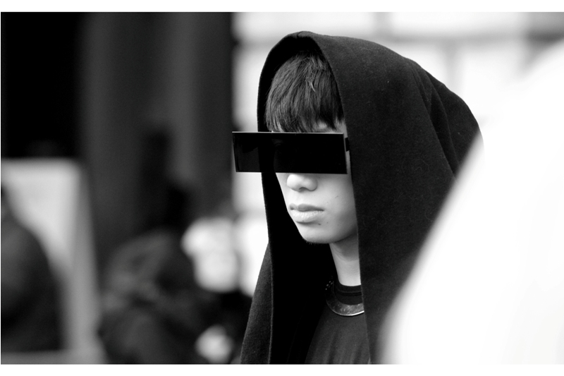 Wore the glasses to protect his own identity.