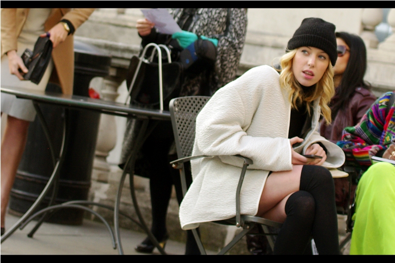 Wait… you’re saying if I wore socks that long and had a white jacket, I could also rock a black beanie??? but I don’t have socks that long…