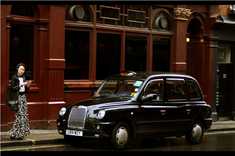 "Lady, do you want a cab or are you just going to stand there prettily for another five minutes?"