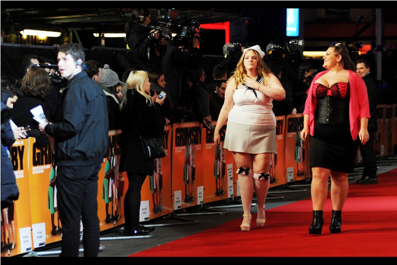 Meanwhile... at the World Premiere of Grimsby at Leicester Square. ....