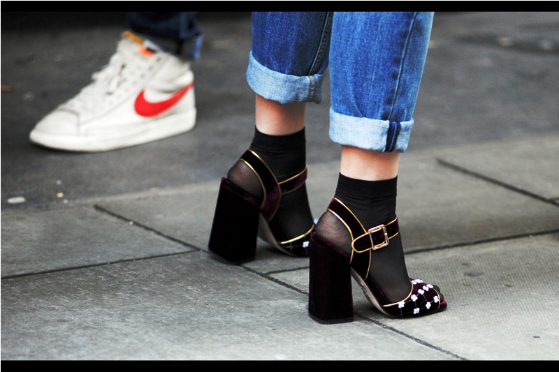 I'm actually slightly less excited about the ruby-esque shoes in the foreground than the Marty McFly Nikes from 1985's Back to the Future, blurry in the background ('erased... from EXISTANCE!)