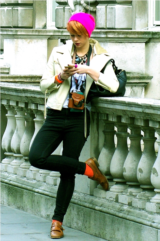 "I'm trying so hard to look casual it's causing me a certain kind of stress... hurry up and take your photo already"
