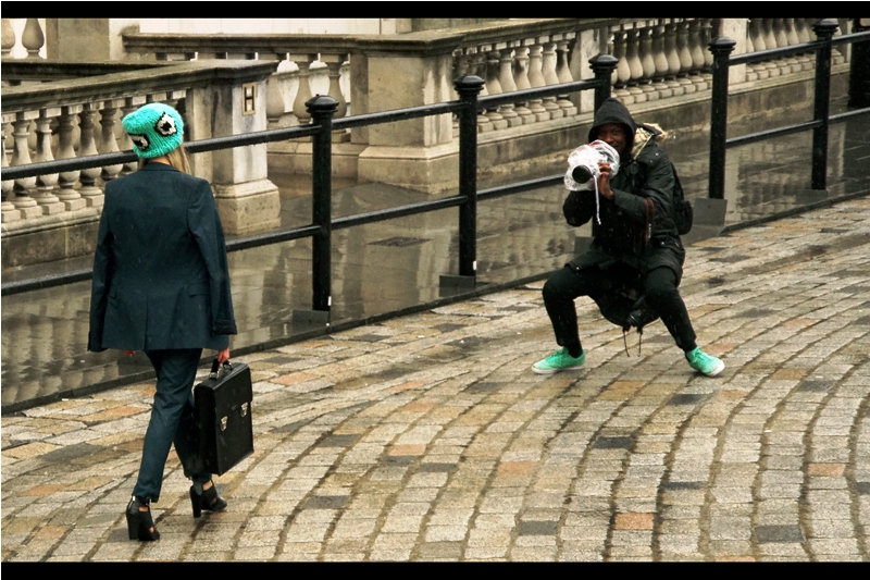 "All other things being equal, I should be putting down the briefcase and photograping YOU"