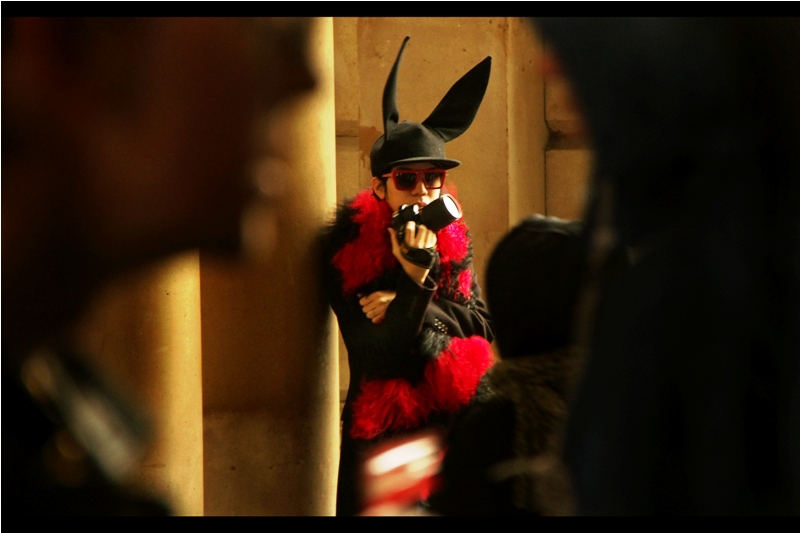 "Sure I'm a fashion spy. During London Fashion Week, this IS CONSIDERED incognito"