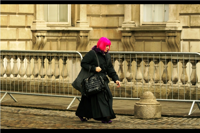 "I really honestly thought my choice of hari colour justified the riot barriers.... where did I go wrong?"