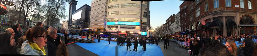 My spot at the premiere *seemed* adequate - front row, albeit opposite the paparazzi near the dropoff, with half a dozen personal assitants and publicists already standing around sipping lattes and playing candy crush on their mobile phones... or "being busy" doing whatever publicists do.