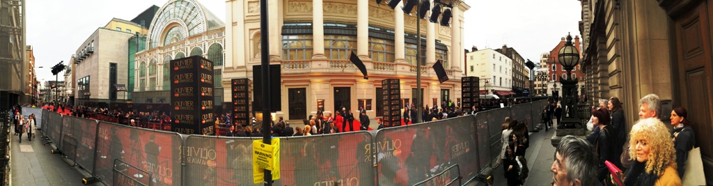 The Royal Opera House, London. It's home to the Baftas (celebrating the best of British Film) and the GQs (celebrating the best in awarding people who attend award shows) and, today The Olivier Awards for theatre.