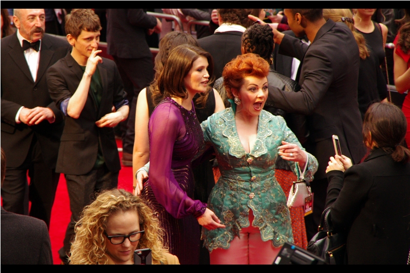 "OMG you were in Prince of Persia : The Sand of Time!!!" "I was also in a Bond film, but yes" - Gemma Arterto and Gemma Arteron's Purple Dress meet a fan.