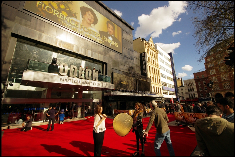 It's premiere number 2 of 3 in three days, and the carpet is red, the weather is good, my spot is half-decent and as long as they don't play any music by one of the world's most notoriously bad singers, all should be well.