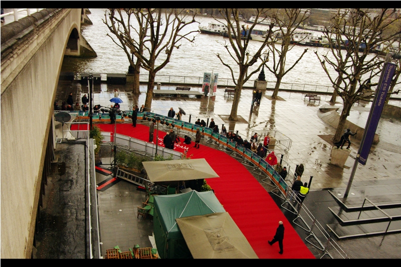 Far from the comforts of Leicester Square, BFI Southbank doesn't get many premieres, but it knows how to hold me ( *cough* Westfield *cough* ). And it's raining. Because that's what it does when my umbrella is dry and warm, either at home or in the office.