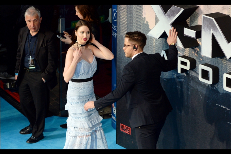 "This is the X-Men premiere. The Crochet-Knitters-Weekly Conference is over on the other side!"