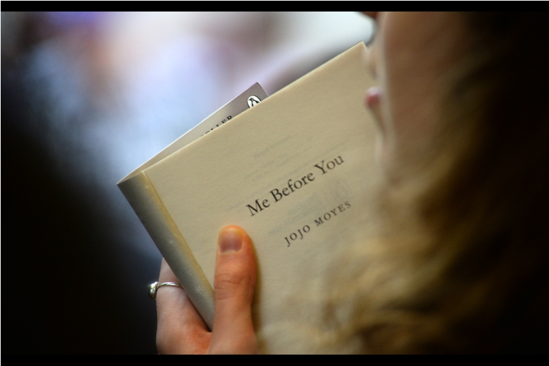 They were handing out free copies of the book for waiting fans. I declined the kind offer of one - I like my reading to be a bit more challenging (and my movies to be a lot more trivial)