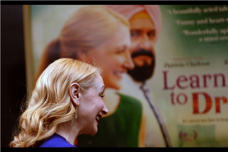 "Isn't it meant to be summer over here?? I lost my tan within minutes of landing in this city." Our first arrival is one of two people on the poster : Patricia Clarkson. And I'm actually wearing a beanie and full winter jacket at this supposely summer afternoon event.