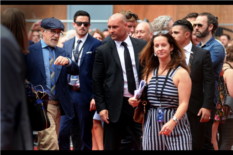 "I don't want to be the guy who goes down the "don't you know who I am??" path, but if it gets me to the front of the queue for popcorn faster, I can get the chaffeur to swing by and bring my three Oscars around....?" If proximity to awesomeness somehow makes me more awesome, I've now photographed Steven Spielberg three times : here today; and this year's Baftas , and War Horse back in 2012 . I was also at the premiere of The Keith Lemon Movie.... so I'm still atoning for that.