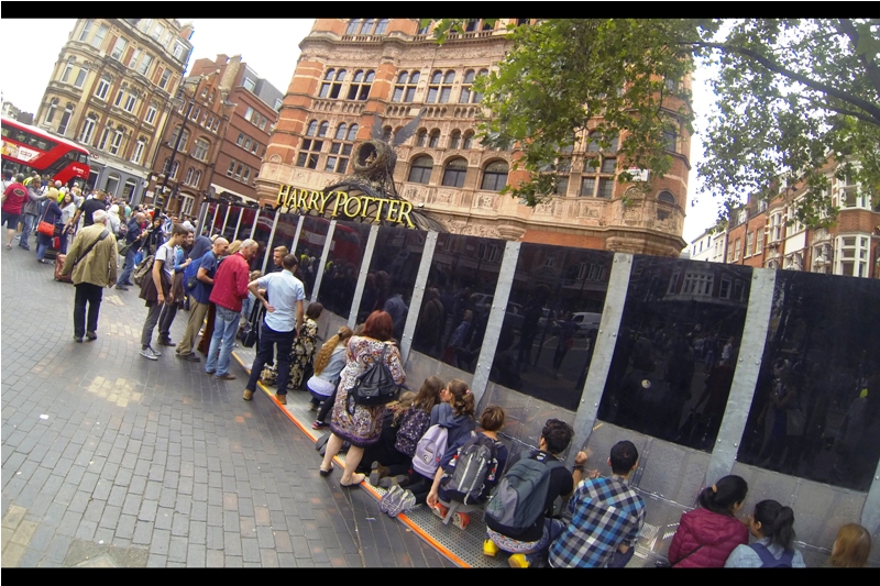 "Can you see anything?" "I think it's tactical forces in riot gear. Or regular theatre goers. Or Harry Potter book fans. It's hard to tell, really"