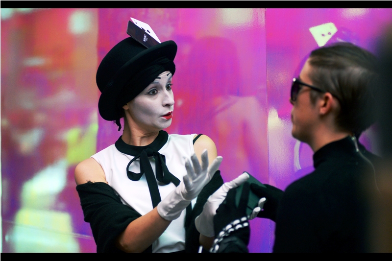 "......!!" "am I double parked? Is my starbucks card about to expire?? "....!!!.....!!" "is my car on fire? is my tie not on straight??" "!!!.... !!!!....." ... and this is why mimes suck.
