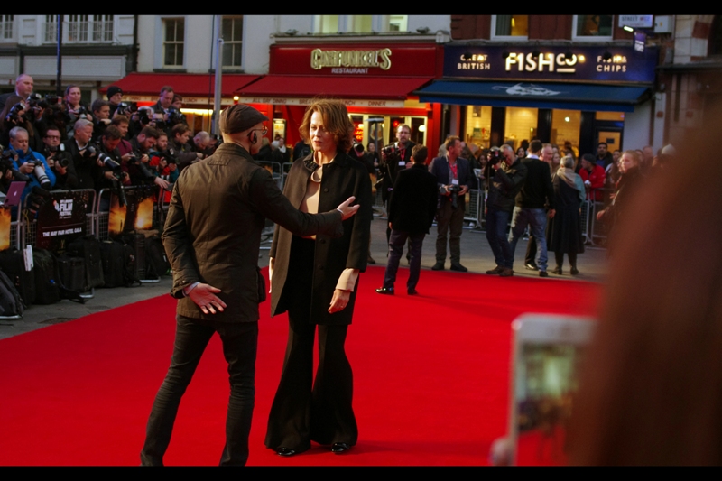 "Ma'am, I know that yesterday's BFI LFF opening gala film was all about the importance of tolerance... but I can't allow pants with flares that wide on my red carpet"