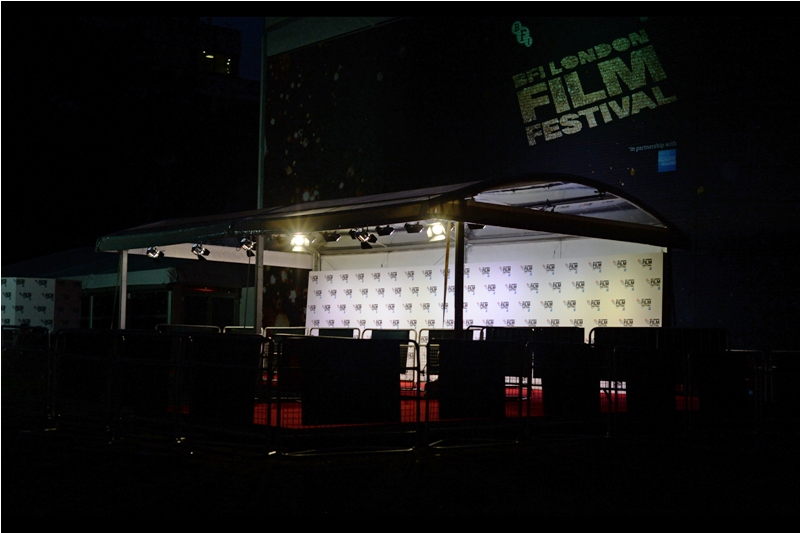 BFI's Embankment cinema looks a whole lot more menacing a few hours later when the sun has set.