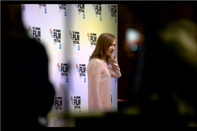 Our first attendee was actually Director Paul Verhoeven (who this isn't), but despite his height and distinctive silvery hair, he quickly started doing interviews at an angle I couldn't photograph him. This, however, is Isabelle Huppert