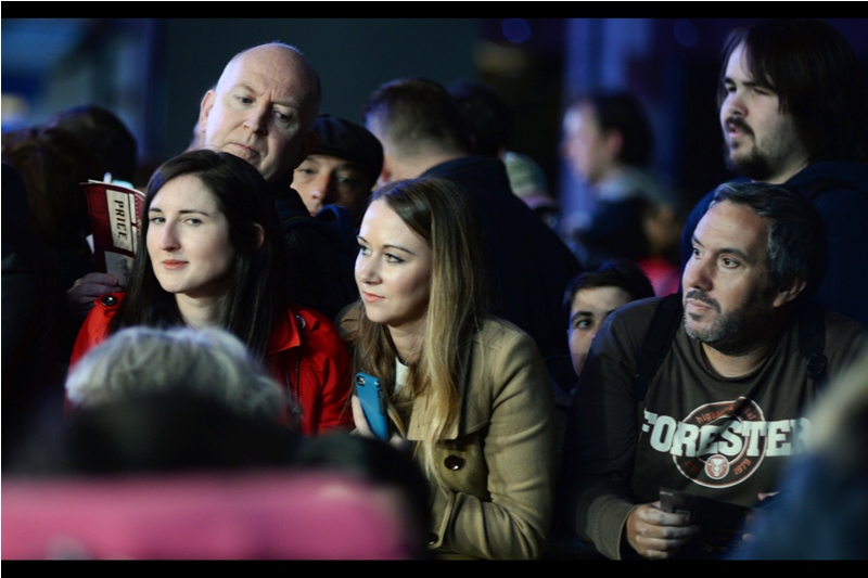 Meanwhile, in the crowd, the dude on the right is going to be crushed both that Forest Whittaker (who is in this film) isn't showing up, and also that his shirt is spelled incorrectly