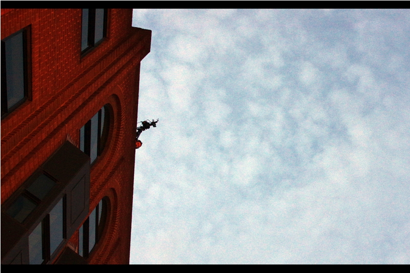 "The view from up here is GREAT! Also... can somebody toss me a can of coke?"