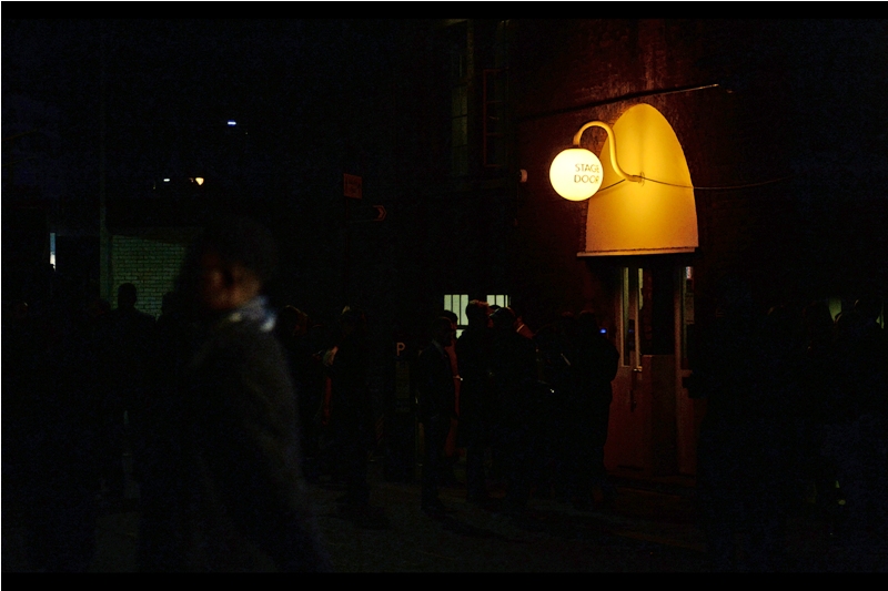 The Stage Door. As used by such luminaries as Elton John and Tom Hiddleson, who elected not to run the gauntlet of fans, dealers, paps and media. It's a nice looking and well-lit door.
