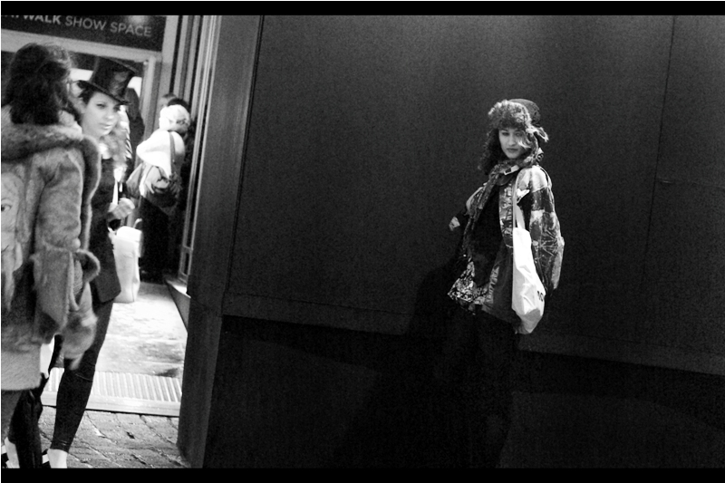 "I'm not part of fashion week and my plastic shopping bag doesn't have an agenda with regard to Chechnya or child poverty, but okay you can photograph me..."