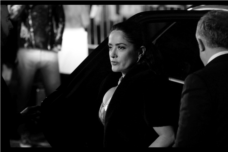 Salma Hayek has shown up recently at events as disparate as the "I Am Bolt" premiere last week and the 2016 Evening Standard Theatre Awards. I also photographed her earlier this year at the premiere of "Tale of Tales" a movie she's in.