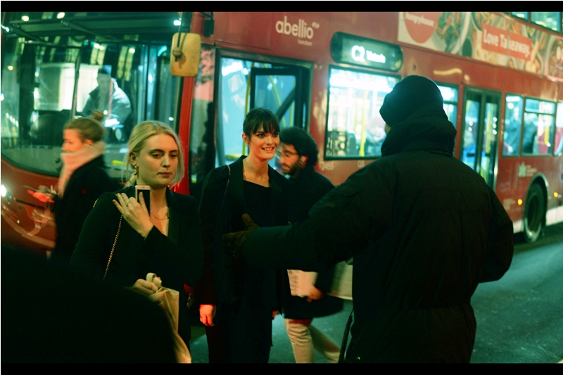 "Hello and welcome to the Elle Style Awards. To celebrate, the operation of this bus stop has been suspended for the duration of the event."