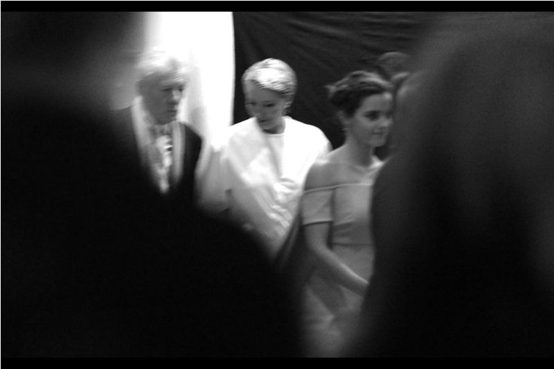 Emma Watson has appeared, and it seems that the screams from the crowd outside (the vast VAST majority of whom can not even see her) alone are enough to create a concussion wave I'm having difficulting holding my camera steady through.