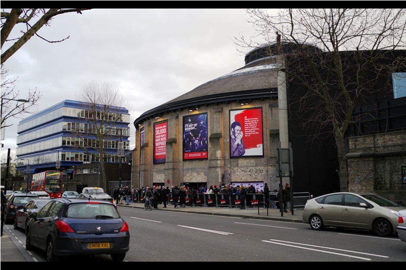 The roundhouse in Camden is, indeed, not rectangular-shaped.