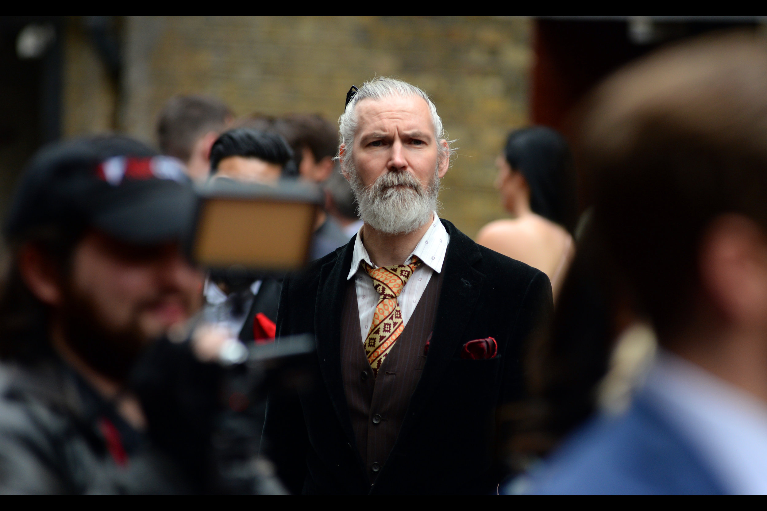Please don't break my heart and tell me this man isn't in the movie. Or isn't a fantastic looking Jeff Bridges. Or an urban samurai assassin wearing maroon velvet. (Or my residual self-image when I'm inside The Matrix.)