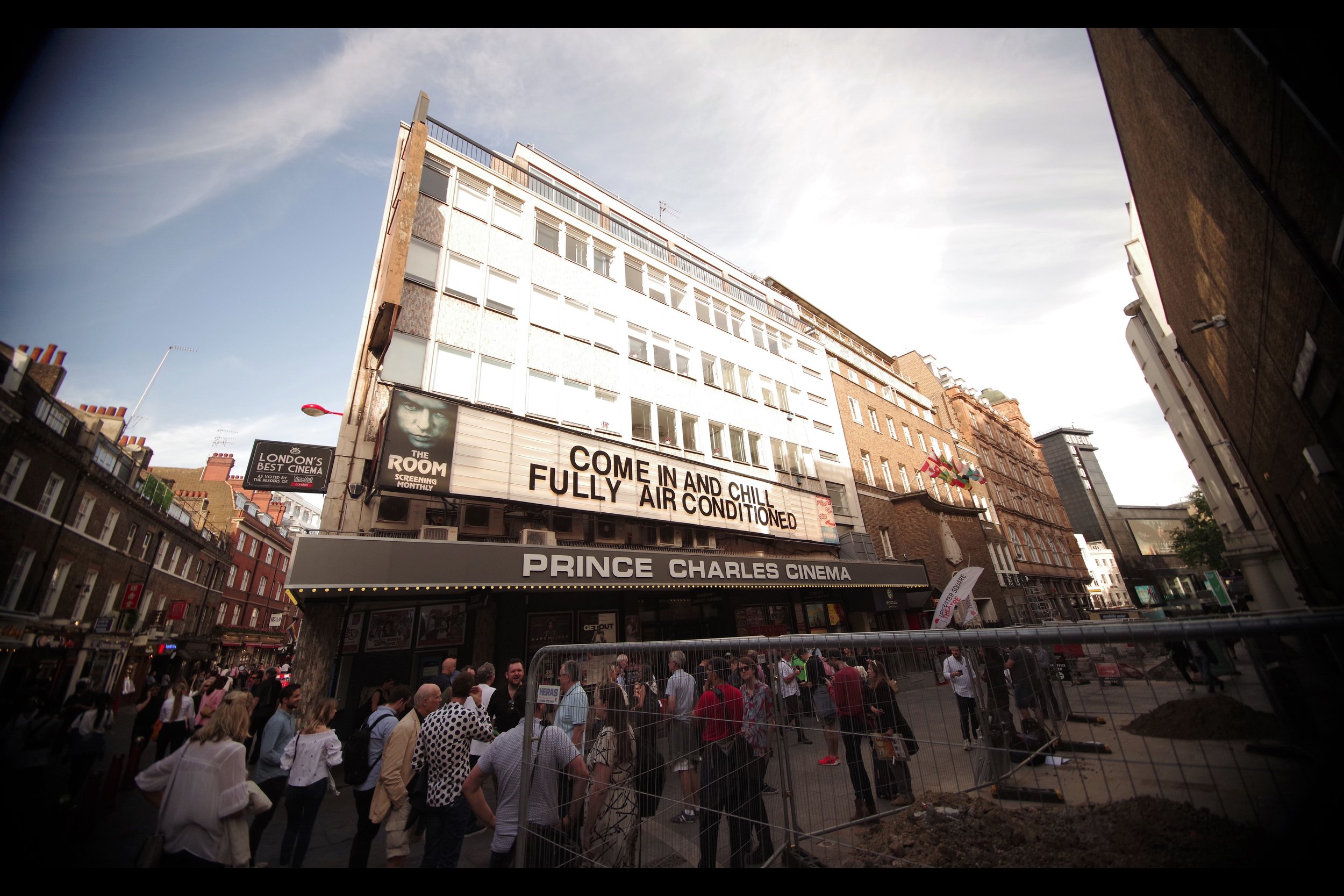 Once again, much like the premiere for Cain Hill, the Prince Charles Cinema has startlingly eschewed using its precious marquee space to promote its premieres and concentrated on what's really important.