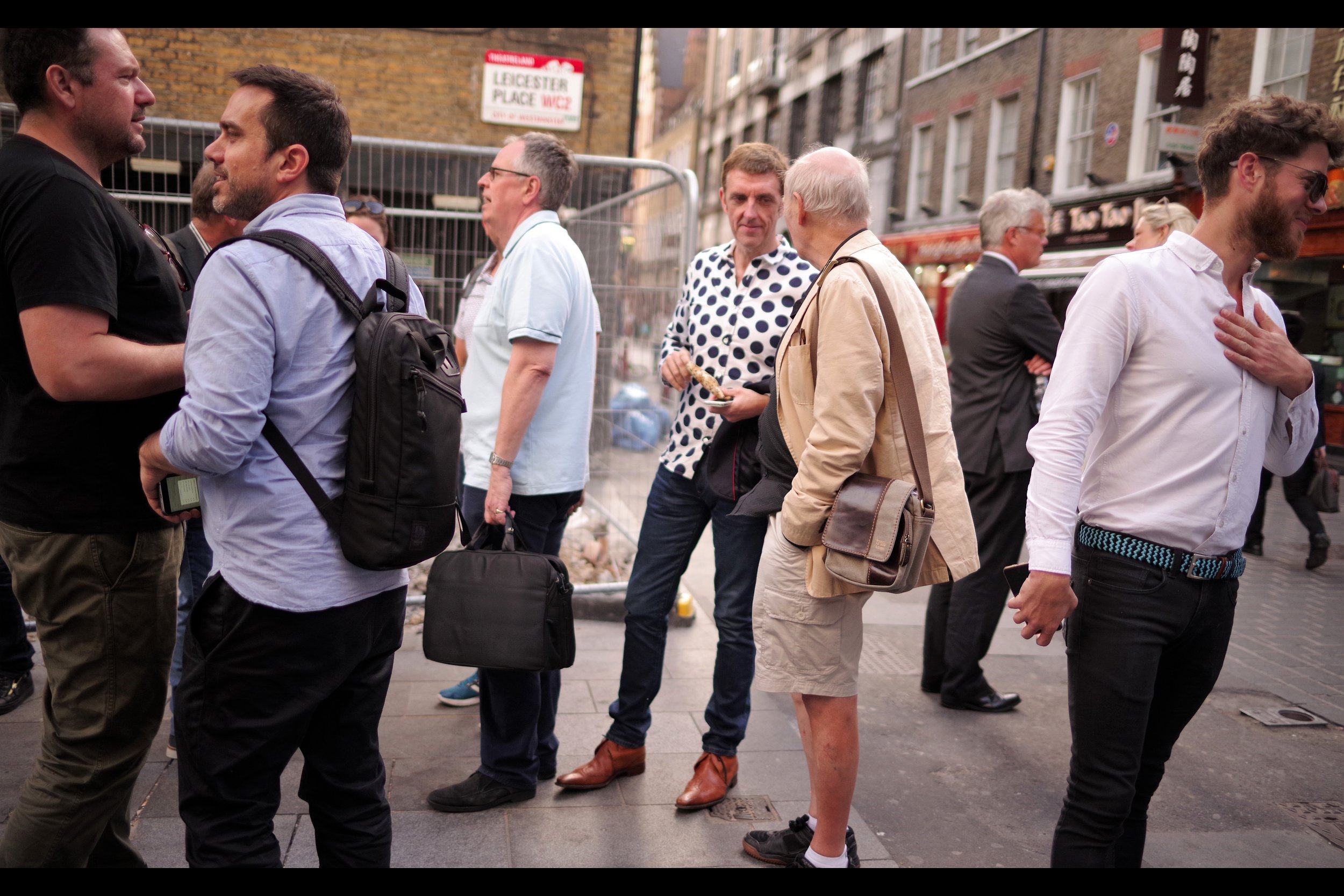 I think the guy in the polka-dotted t-shirt might have been called "Chris", but you know what? The shirt looks amazing, so I personally think it doesn't matter as much as it might otherwise.
