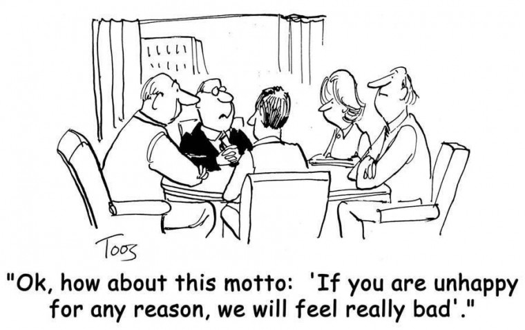 "wait... no... how about " if you are unhappy for any reason, we'll just tell you what you should do next time rather than acknowledging what happened this time? " "